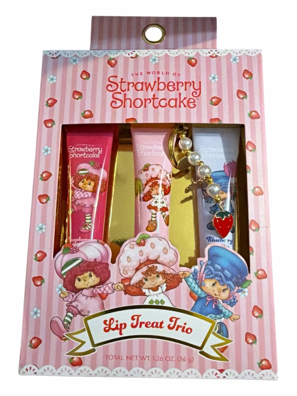 Strawberry Shortcake- Lip Treat Trio – Pink & White Assortment